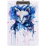 Cat A4 Acrylic Clipboard Front