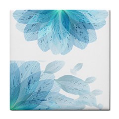 Blue-flower Tile Coaster by saad11