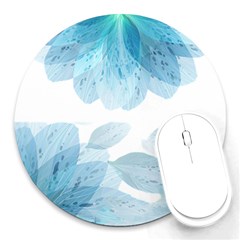 Blue-flower Round Mousepad by saad11