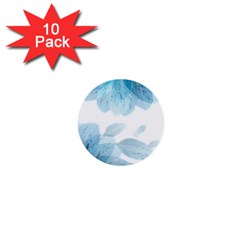 Blue-flower 1  Mini Buttons (10 Pack)  by saad11