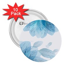 Blue-flower 2 25  Buttons (10 Pack)  by saad11