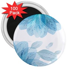 Blue-flower 3  Magnets (100 Pack)