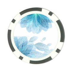 Blue-flower Poker Chip Card Guard by saad11