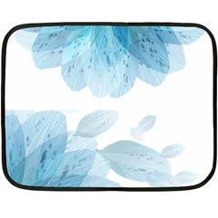 Blue-flower Two Sides Fleece Blanket (mini) by saad11