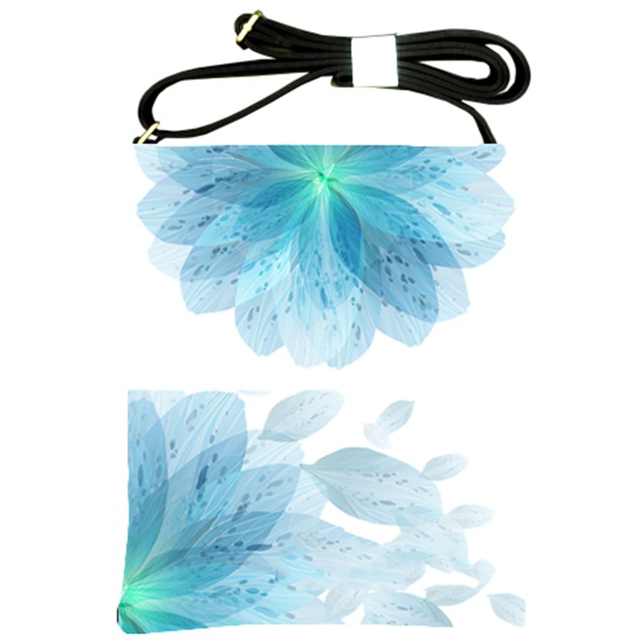 Blue-flower Shoulder Sling Bag