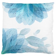 Blue-flower Large Cushion Case (two Sides) by saad11