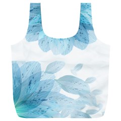 Blue-flower Full Print Recycle Bag (xxl) by saad11