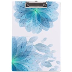 Blue-flower A4 Acrylic Clipboard by saad11