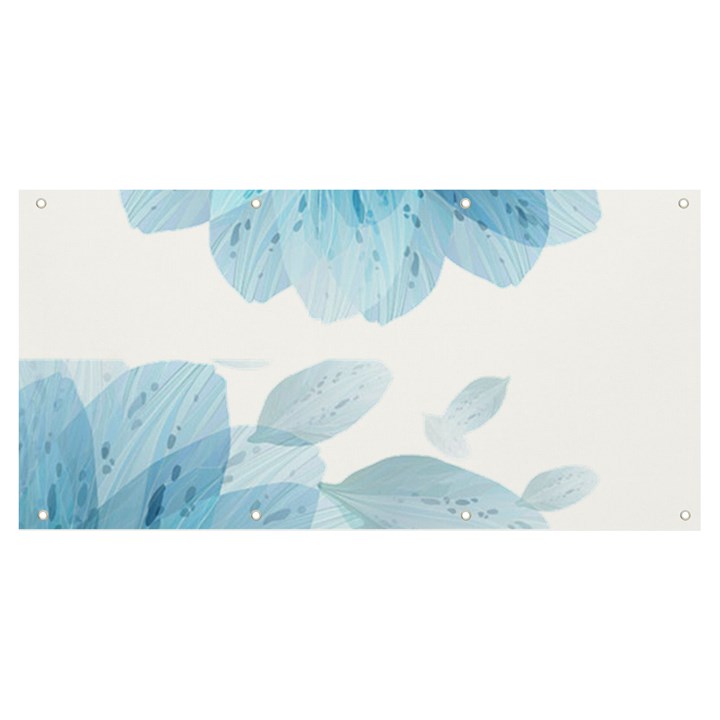 Blue-flower Banner and Sign 8  x 4 