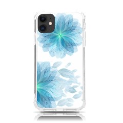 Blue-flower Iphone 11 Tpu Uv Print Case by saad11