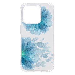 Blue-flower Iphone 14 Pro Tpu Uv Print Case