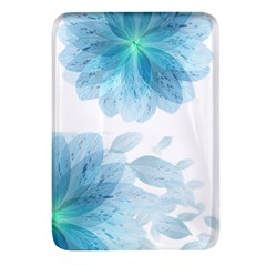 Blue-flower Rectangular Glass Fridge Magnet (4 Pack) by saad11