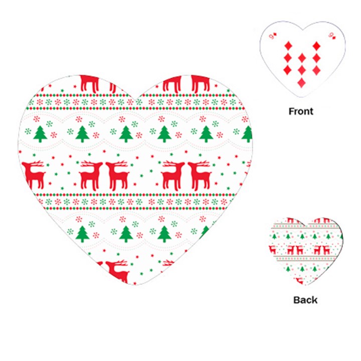 Christmas Playing Cards Single Design (Heart)