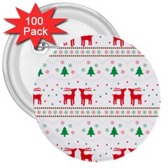 Christmas 3  Buttons (100 Pack)  by saad11