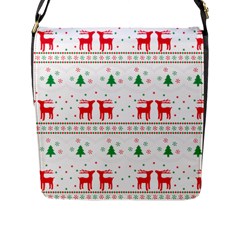 Christmas Flap Closure Messenger Bag (l) by saad11