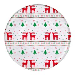 Christmas Round Glass Fridge Magnet (4 Pack) by saad11