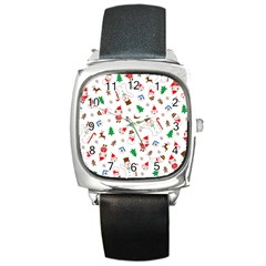 Christmas Square Metal Watch by saad11