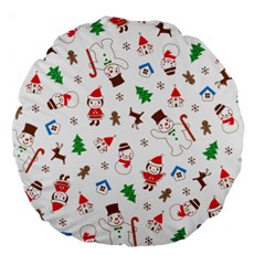 Christmas Large 18  Premium Round Cushions by saad11