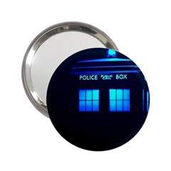 Blue Tardis Doctor Who Police Call Box 2 25  Handbag Mirrors by Cendanart