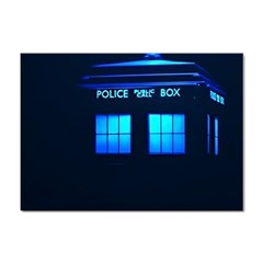 Blue Tardis Doctor Who Police Call Box Sticker A4 (100 Pack) by Cendanart