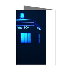 Blue Tardis Doctor Who Police Call Box Mini Greeting Cards (pkg Of 8) by Cendanart