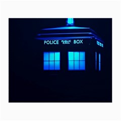 Blue Tardis Doctor Who Police Call Box Small Glasses Cloth by Cendanart