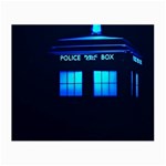 Blue Tardis Doctor Who Police Call Box Small Glasses Cloth Front