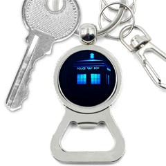 Blue Tardis Doctor Who Police Call Box Bottle Opener Key Chain by Cendanart