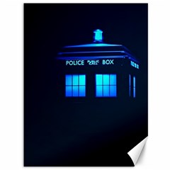 Blue Tardis Doctor Who Police Call Box Canvas 36  X 48  by Cendanart