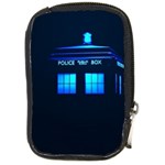 Blue Tardis Doctor Who Police Call Box Compact Camera Leather Case Front