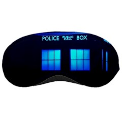 Blue Tardis Doctor Who Police Call Box Sleep Mask by Cendanart