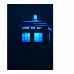 Blue Tardis Doctor Who Police Call Box Small Garden Flag (two Sides) by Cendanart