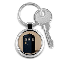 Tardis Doctor Who Minimal Minimalism Key Chain (round) by Cendanart