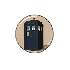 Tardis Doctor Who Minimal Minimalism Hat Clip Ball Marker by Cendanart