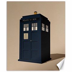 Tardis Doctor Who Minimal Minimalism Canvas 8  X 10  by Cendanart