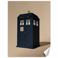 Tardis Doctor Who Minimal Minimalism Canvas 36  X 48  by Cendanart