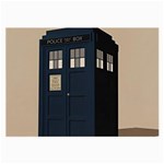 Tardis Doctor Who Minimal Minimalism Large Glasses Cloth Front