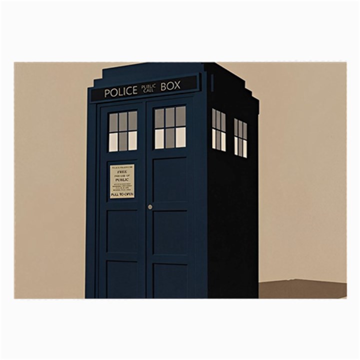 Tardis Doctor Who Minimal Minimalism Large Glasses Cloth