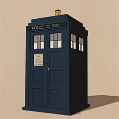 Tardis Doctor Who Minimal Minimalism Play Mat (square) by Cendanart