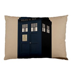 Tardis Doctor Who Minimal Minimalism Pillow Case (two Sides) by Cendanart