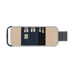 Tardis Doctor Who Minimal Minimalism Portable Usb Flash (one Side) by Cendanart