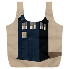 Tardis Doctor Who Minimal Minimalism Full Print Recycle Bag (xxxl) by Cendanart