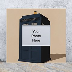 Tardis Doctor Who Minimal Minimalism White Wall Photo Frame 5  X 7  by Cendanart