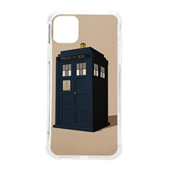 Tardis Doctor Who Minimal Minimalism Iphone 11 Pro Max 6 5 Inch Tpu Uv Print Case by Cendanart