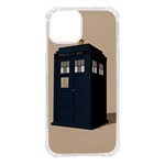 Tardis Doctor Who Minimal Minimalism iPhone 14 TPU UV Print Case Front