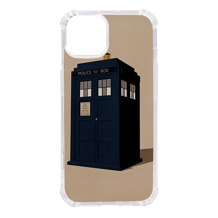 Tardis Doctor Who Minimal Minimalism iPhone 14 TPU UV Print Case