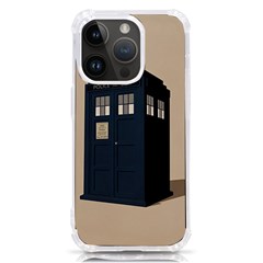 Tardis Doctor Who Minimal Minimalism Iphone 14 Pro Tpu Uv Print Case by Cendanart