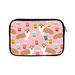 Corgi Bubble Boba Tea Pink Pattern Apple Ipad Mini Zipper Cases by Cendanart