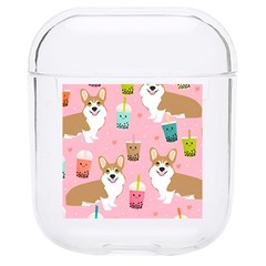 Corgi Bubble Boba Tea Pink Pattern Hard PC AirPods 1/2 Case