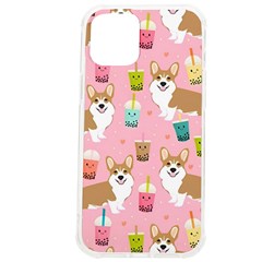 Corgi Bubble Boba Tea Pink Pattern iPhone 12 Pro max TPU UV Print Case